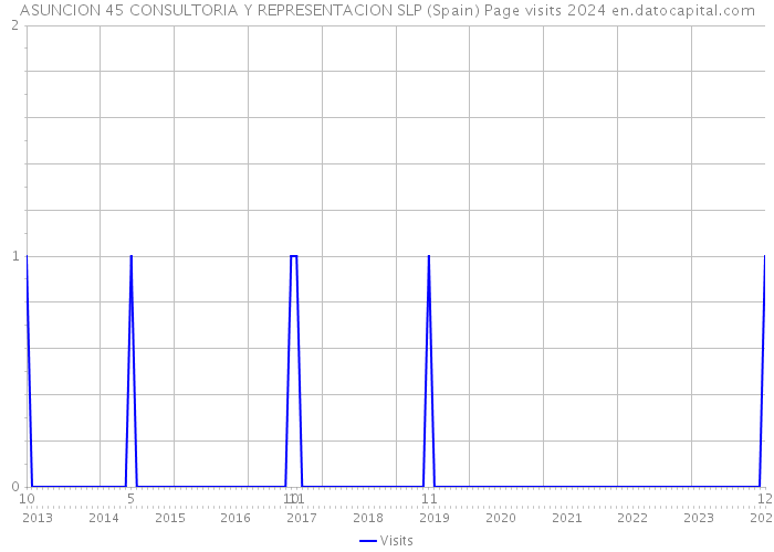 ASUNCION 45 CONSULTORIA Y REPRESENTACION SLP (Spain) Page visits 2024 