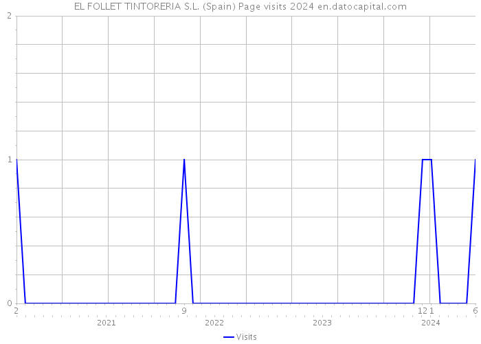 EL FOLLET TINTORERIA S.L. (Spain) Page visits 2024 