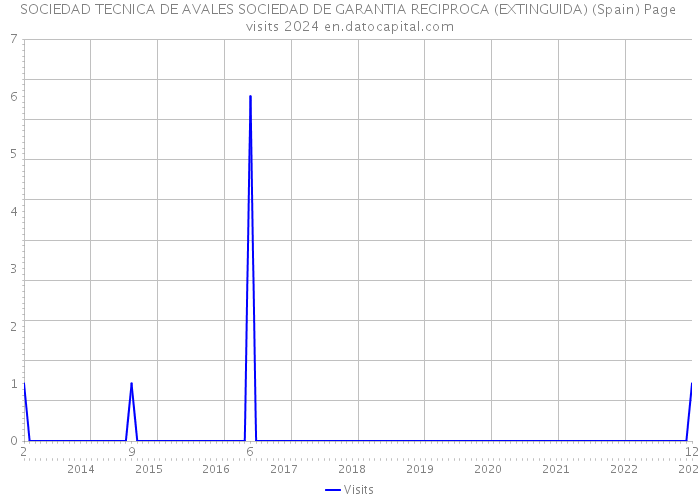 SOCIEDAD TECNICA DE AVALES SOCIEDAD DE GARANTIA RECIPROCA (EXTINGUIDA) (Spain) Page visits 2024 