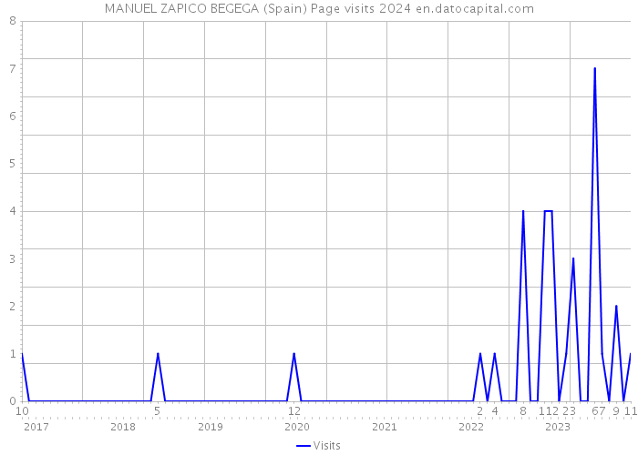 MANUEL ZAPICO BEGEGA (Spain) Page visits 2024 
