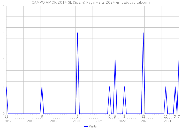 CAMPO AMOR 2014 SL (Spain) Page visits 2024 