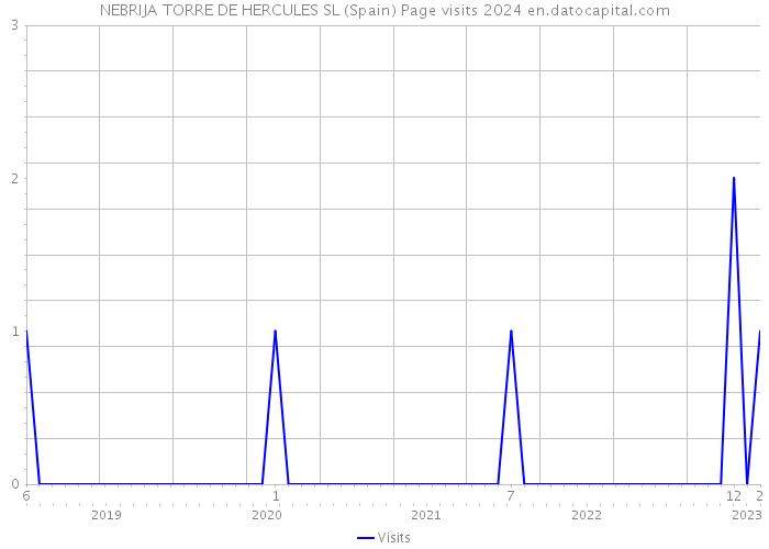 NEBRIJA TORRE DE HERCULES SL (Spain) Page visits 2024 
