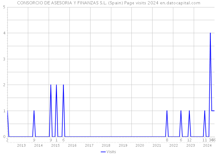 CONSORCIO DE ASESORIA Y FINANZAS S.L. (Spain) Page visits 2024 