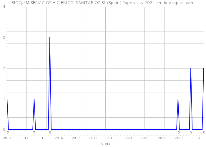 BIOQUIM SERVICIOS HIGIENICO-SANITARIOS SL (Spain) Page visits 2024 