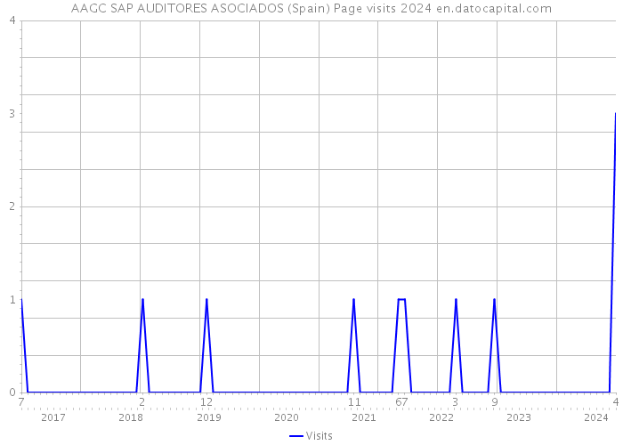 AAGC SAP AUDITORES ASOCIADOS (Spain) Page visits 2024 