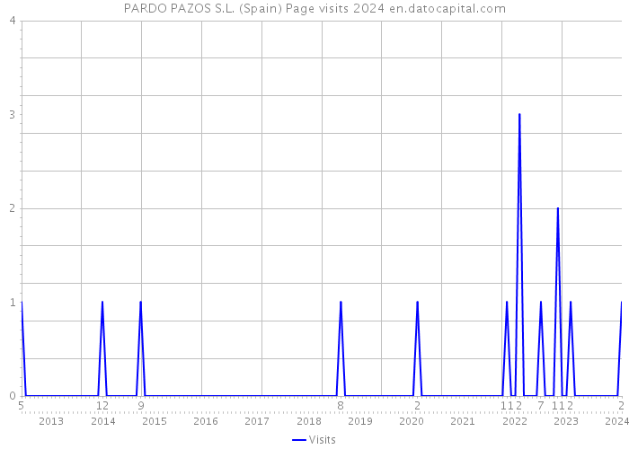 PARDO PAZOS S.L. (Spain) Page visits 2024 