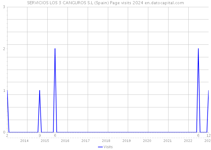 SERVICIOS LOS 3 CANGUROS S.L (Spain) Page visits 2024 