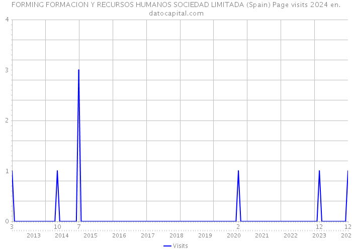 FORMING FORMACION Y RECURSOS HUMANOS SOCIEDAD LIMITADA (Spain) Page visits 2024 