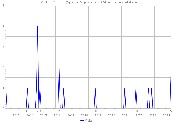 BRESO TORMO S.L. (Spain) Page visits 2024 