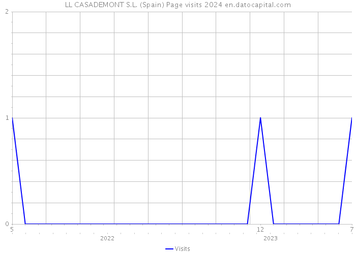 LL CASADEMONT S.L. (Spain) Page visits 2024 