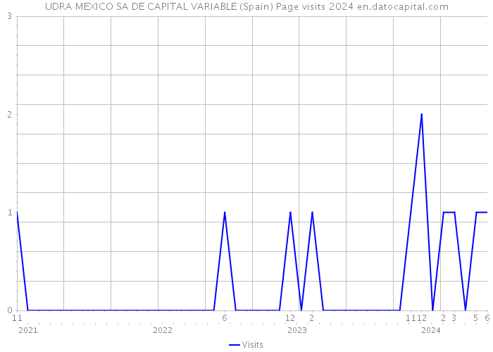 UDRA MEXICO SA DE CAPITAL VARIABLE (Spain) Page visits 2024 
