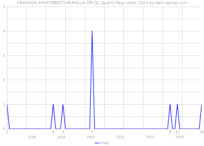 GRANADA APARTMENTS MURALLA ZIRI SL (Spain) Page visits 2024 