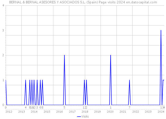 BERNAL & BERNAL ASESORES Y ASOCIADOS S.L. (Spain) Page visits 2024 