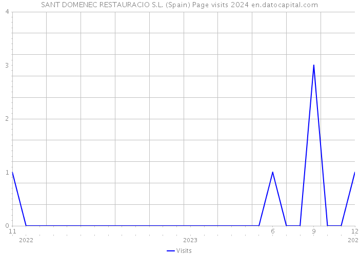 SANT DOMENEC RESTAURACIO S.L. (Spain) Page visits 2024 