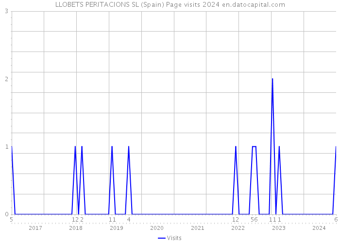 LLOBETS PERITACIONS SL (Spain) Page visits 2024 