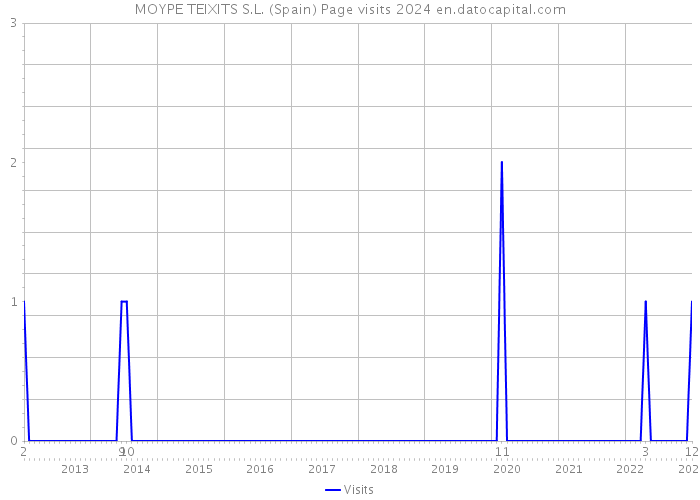 MOYPE TEIXITS S.L. (Spain) Page visits 2024 