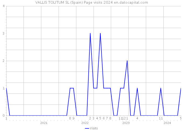 VALLIS TOLITUM SL (Spain) Page visits 2024 