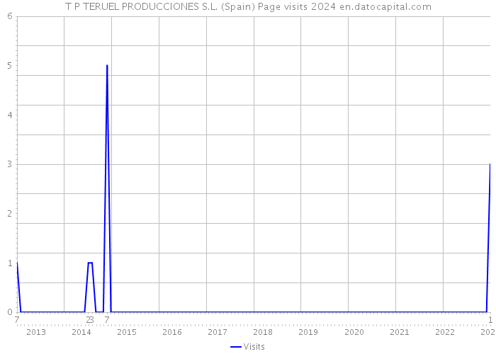 T P TERUEL PRODUCCIONES S.L. (Spain) Page visits 2024 