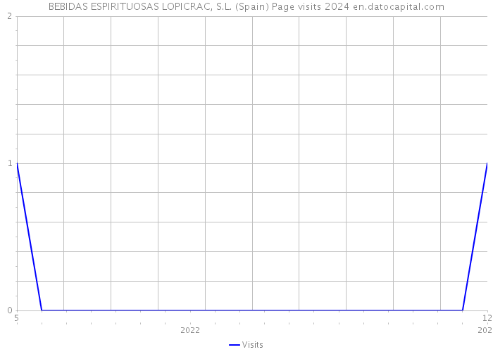 BEBIDAS ESPIRITUOSAS LOPICRAC, S.L. (Spain) Page visits 2024 