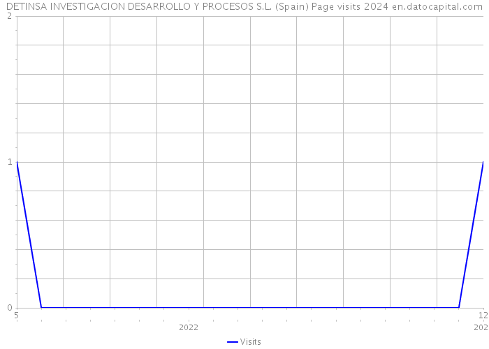 DETINSA INVESTIGACION DESARROLLO Y PROCESOS S.L. (Spain) Page visits 2024 