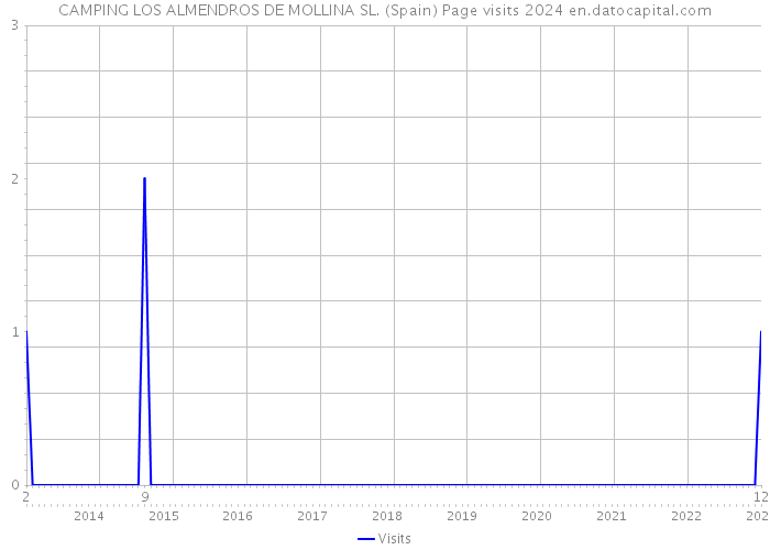 CAMPING LOS ALMENDROS DE MOLLINA SL. (Spain) Page visits 2024 