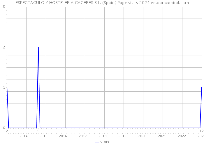 ESPECTACULO Y HOSTELERIA CACERES S.L. (Spain) Page visits 2024 