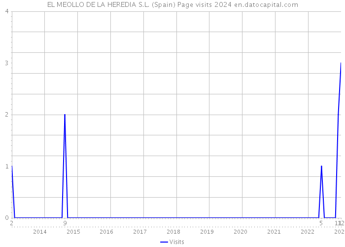 EL MEOLLO DE LA HEREDIA S.L. (Spain) Page visits 2024 