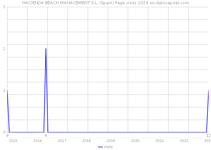 HACIENDA BEACH MANAGEMENT S.L. (Spain) Page visits 2024 