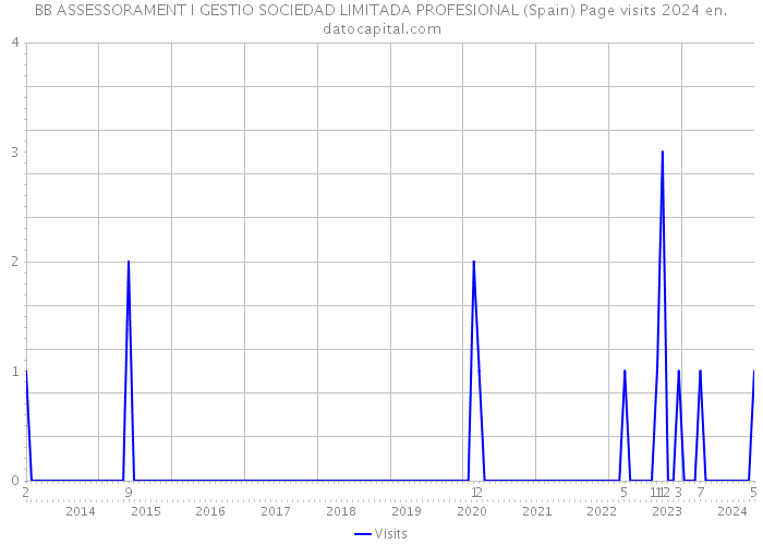 BB ASSESSORAMENT I GESTIO SOCIEDAD LIMITADA PROFESIONAL (Spain) Page visits 2024 