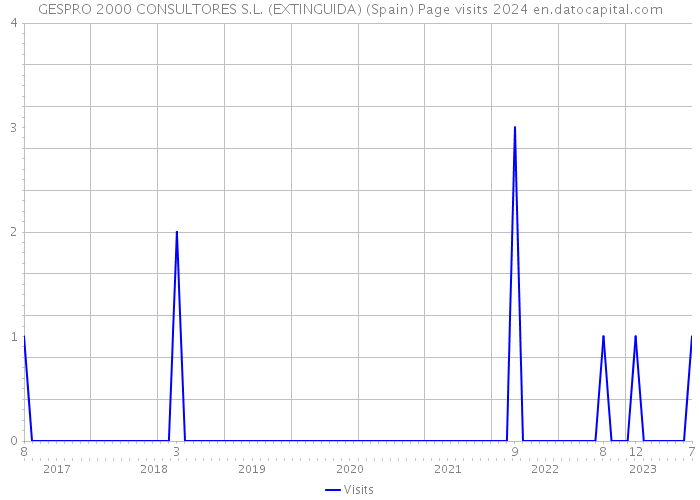 GESPRO 2000 CONSULTORES S.L. (EXTINGUIDA) (Spain) Page visits 2024 