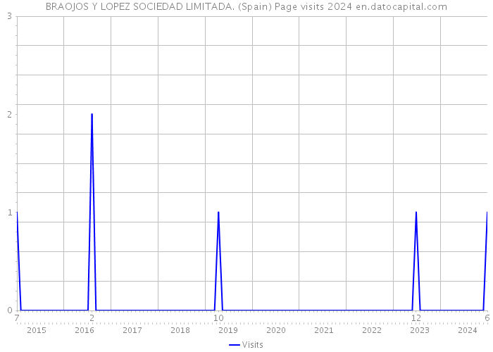 BRAOJOS Y LOPEZ SOCIEDAD LIMITADA. (Spain) Page visits 2024 