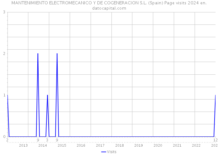 MANTENIMIENTO ELECTROMECANICO Y DE COGENERACION S.L. (Spain) Page visits 2024 