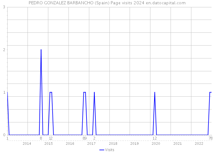 PEDRO GONZALEZ BARBANCHO (Spain) Page visits 2024 