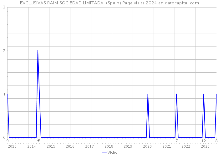 EXCLUSIVAS RAIM SOCIEDAD LIMITADA. (Spain) Page visits 2024 