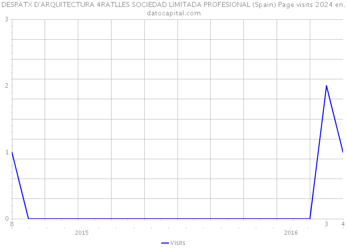 DESPATX D'ARQUITECTURA 4RATLLES SOCIEDAD LIMITADA PROFESIONAL (Spain) Page visits 2024 
