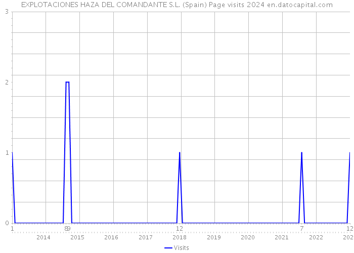 EXPLOTACIONES HAZA DEL COMANDANTE S.L. (Spain) Page visits 2024 