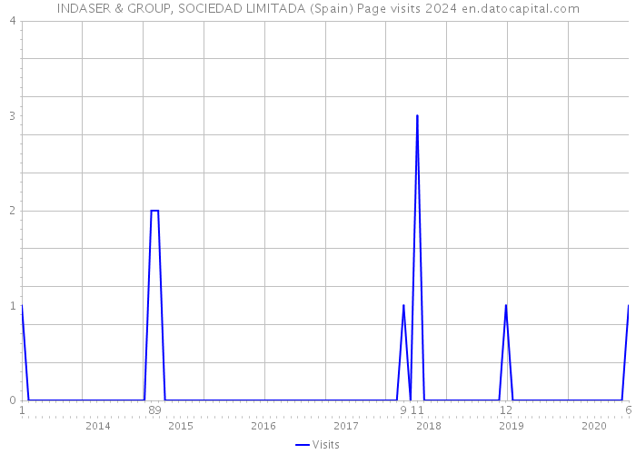 INDASER & GROUP, SOCIEDAD LIMITADA (Spain) Page visits 2024 