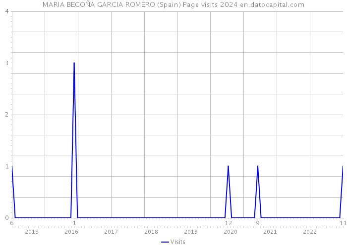 MARIA BEGOÑA GARCIA ROMERO (Spain) Page visits 2024 