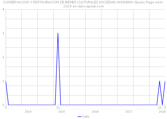 CONSERVACION Y RESTAURACION DE BIENES CULTURALES SOCIEDAD ANONIMA (Spain) Page visits 2024 