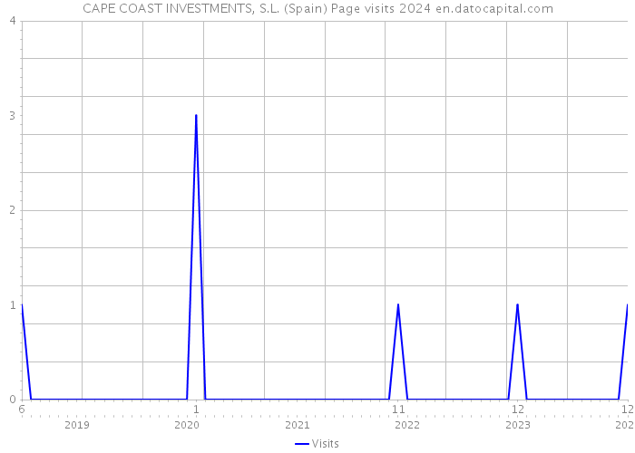 CAPE COAST INVESTMENTS, S.L. (Spain) Page visits 2024 