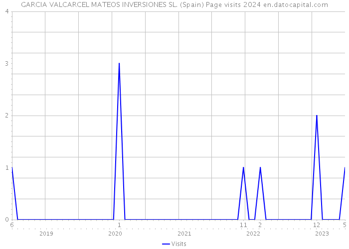 GARCIA VALCARCEL MATEOS INVERSIONES SL. (Spain) Page visits 2024 