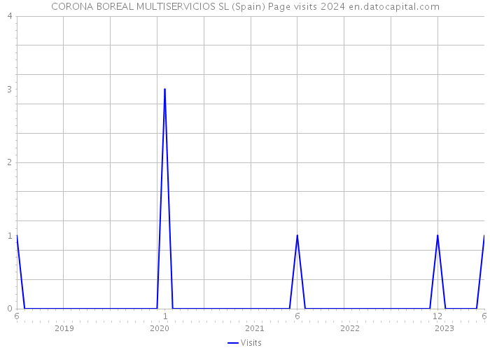 CORONA BOREAL MULTISERVICIOS SL (Spain) Page visits 2024 