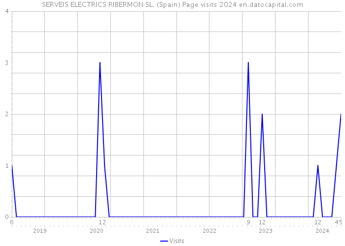 SERVEIS ELECTRICS RIBERMON SL. (Spain) Page visits 2024 