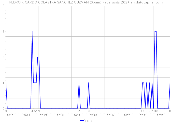 PEDRO RICARDO COLASTRA SANCHEZ GUZMAN (Spain) Page visits 2024 