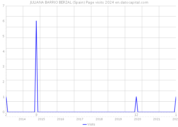 JULIANA BARRIO BERZAL (Spain) Page visits 2024 