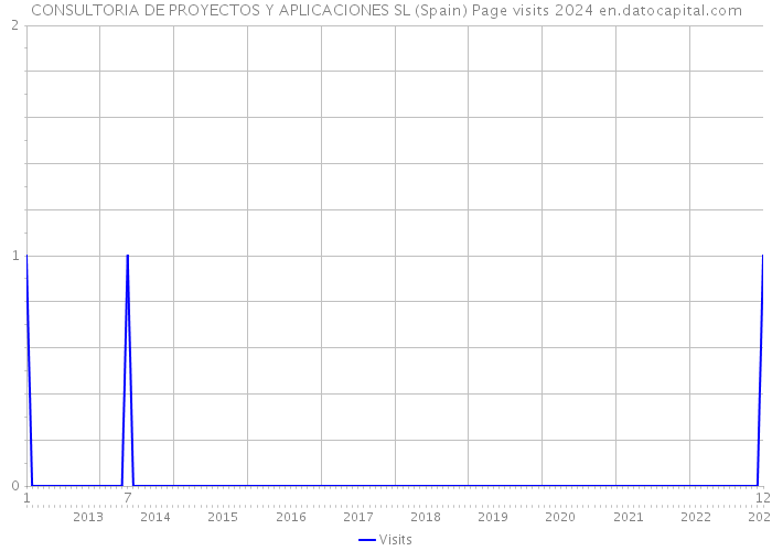 CONSULTORIA DE PROYECTOS Y APLICACIONES SL (Spain) Page visits 2024 