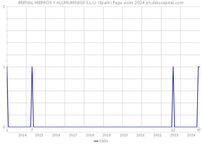 BERNAL HIERROS Y ALUMUMINIOS S.L.U. (Spain) Page visits 2024 