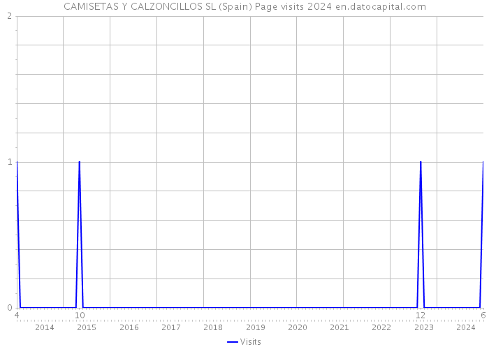 CAMISETAS Y CALZONCILLOS SL (Spain) Page visits 2024 