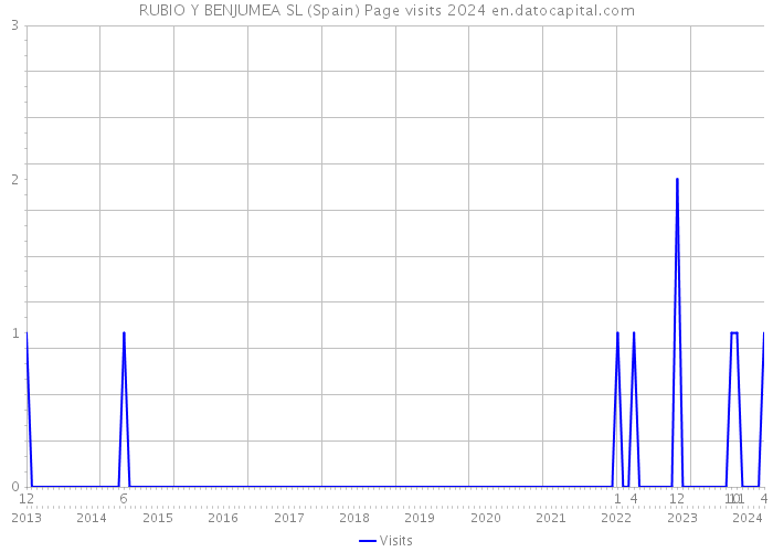 RUBIO Y BENJUMEA SL (Spain) Page visits 2024 