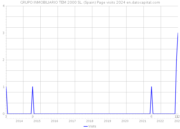 GRUPO INMOBILIARIO TEM 2000 SL. (Spain) Page visits 2024 